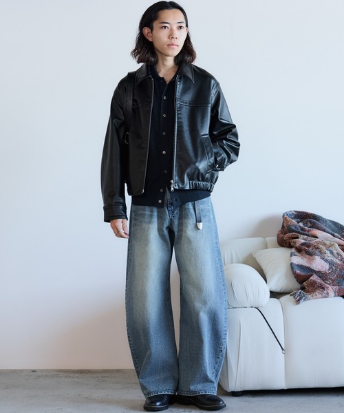 ARTIFICIAL GRAIN / FAUX SUEDE ZIP BLOUSON（ブルゾン）｜WYM LIDNM