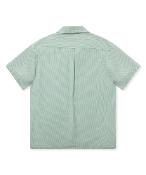 PRODESHIRT（プロデシャツ）の「[コンフォート] クーバンオープンカラーカプリキャンプシャツ (グリーンストライプ)（シャツ/ブラウス・メンズ・その他・M/L/XL）」の2枚目の写真