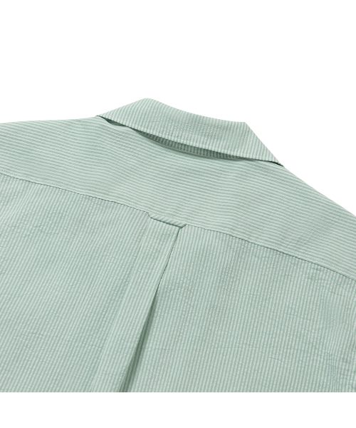 PRODESHIRT（プロデシャツ）の「[コンフォート] クーバンオープンカラーカプリキャンプシャツ (グリーンストライプ)（シャツ/ブラウス・メンズ・その他・M/L/XL）」の4枚目の写真