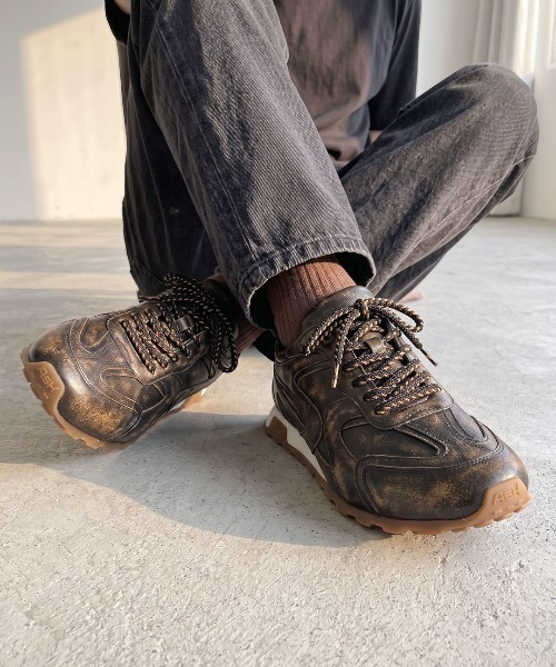 ASH(アッシュ)の「ASH/アッシュ【KASAR MAN】メンズフラットスニーカー シンプル 3cmヒール 薄底(スニーカー・メンズ・ホワイト/ブラウン・42/41/40)」の12枚目の写真