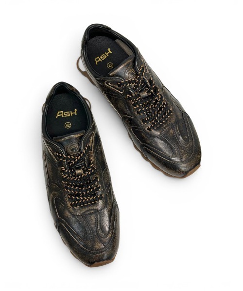 ASH(アッシュ)の「ASH/アッシュ【KASAR MAN】メンズフラットスニーカー シンプル 3cmヒール 薄底(スニーカー・メンズ・ホワイト/ブラウン・42/41/40)」の4枚目の写真