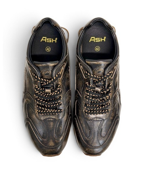 ASH(アッシュ)の「ASH/アッシュ【KASAR MAN】メンズフラットスニーカー シンプル 3cmヒール 薄底(スニーカー・メンズ・ホワイト/ブラウン・42/41/40)」の5枚目の写真