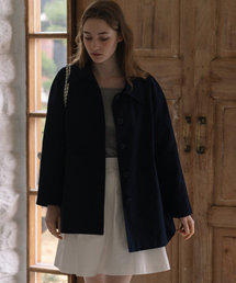 LAMINEZ（ラミネズ）の「ハーフトレンチコート - ネイビー（トレンチコート）」