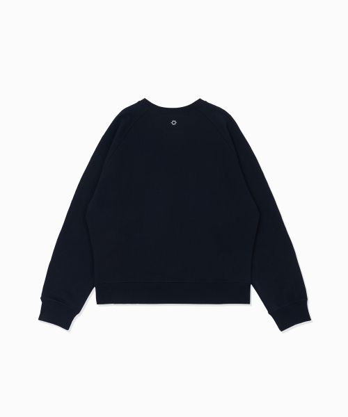HELLO SUNRISE（ハローサンライズ）の「HS Logo Raglan Sweatshirt_Navy（スウェット・レディース・ネイビー・SMALL/MEDIUM/LARGE）」の5枚目の写真