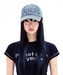 YOUHEE（ユヒ）の「LETTERING WASHING BALL CAP CHARCOAL（キャップ）」