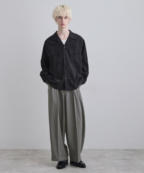 tk.TAKEO KIKUCHI(ティーケータケオキクチ)の「バギースラックス(その他パンツ・メンズ・ブラック/グレー・01/02/03)」の5枚目の写真