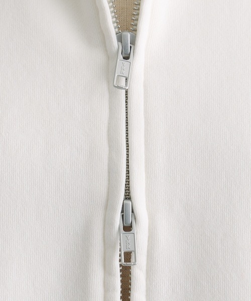 PUAL CE CIN（ピュアルセシン）の「ダブルジップ裏毛スウェットパーカー（パーカー・レディース・オフホワイト/グレー/オートミール・FREE）」の8枚目の写真