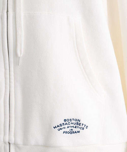 PUAL CE CIN（ピュアルセシン）の「ダブルジップ裏毛スウェットパーカー（パーカー・レディース・オフホワイト/グレー/オートミール・FREE）」の7枚目の写真