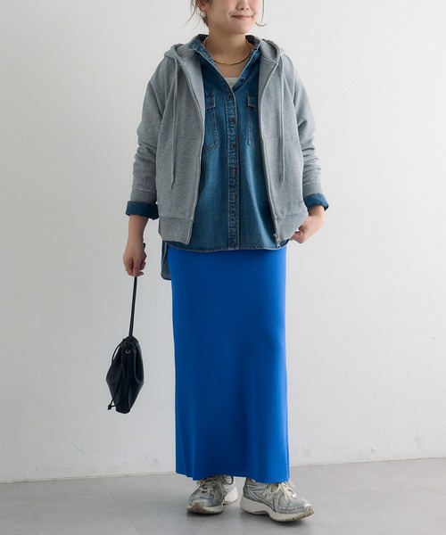 PUAL CE CIN（ピュアルセシン）の「ダブルジップ裏毛スウェットパーカー（パーカー・レディース・オフホワイト/グレー/オートミール・FREE）」の16枚目の写真