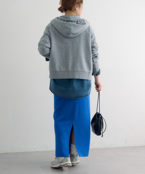 PUAL CE CIN（ピュアルセシン）の「ダブルジップ裏毛スウェットパーカー（パーカー・レディース・オフホワイト/グレー/オートミール・FREE）」の14枚目の写真