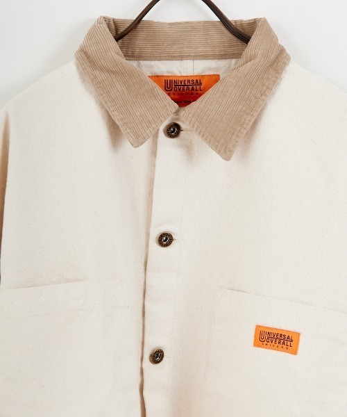 UNIVERSAL OVERALL（ユニバーサルオーバーオール）の「[UNIVERSAL OVERALL/ユニバーサルオーバーオール] 別注 コーデュロイ襟 カバーオールジャケット（カバーオール・レディース・ブラウン/アイボリー/チャコールグレー・M/L）」の17枚目の写真