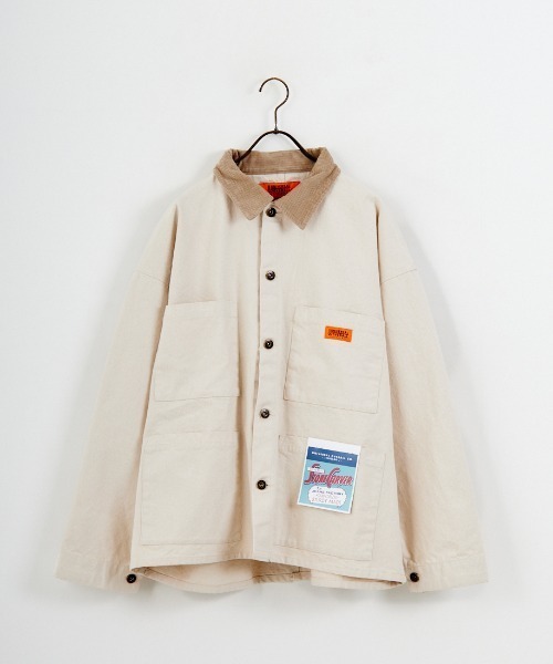 UNIVERSAL OVERALL（ユニバーサルオーバーオール）の「[UNIVERSAL OVERALL/ユニバーサルオーバーオール] 別注 コーデュロイ襟 カバーオールジャケット（カバーオール・レディース・ブラウン/アイボリー/チャコールグレー・M/L）」の15枚目の写真