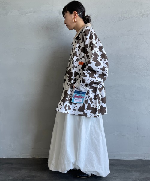 UNIVERSAL OVERALL（ユニバーサルオーバーオール）の「[UNIVERSAL OVERALL/ユニバーサルオーバーオール] 別注 コーデュロイ襟 カバーオールジャケット（カバーオール・レディース・ブラウン/アイボリー/チャコールグレー・M/L）」の8枚目の写真