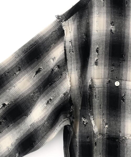 DANKE SCHON（ダンケシェーン）の「DankeSchon/ダンケシェーン/DAMAGE OMBRE CHECK L/S SHIRTS（シャツ/ブラウス・メンズ・ブラック/ブラウン・M/L）」の17枚目の写真