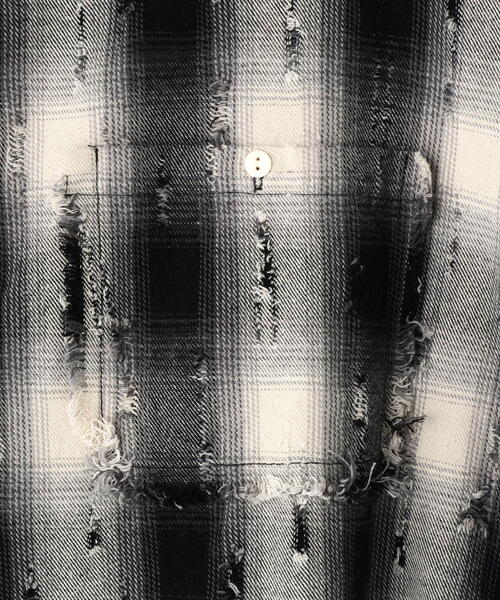 DANKE SCHON（ダンケシェーン）の「DankeSchon/ダンケシェーン/DAMAGE OMBRE CHECK L/S SHIRTS（シャツ/ブラウス・メンズ・ブラック/ブラウン・M/L）」の19枚目の写真