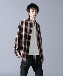 DANKE SCHON | DankeSchon/ダンケシェーン/DAMAGE OMBRE CHECK L/S SHIRTS(シャツ/ブラウス)