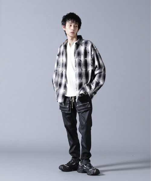 DANKE SCHON（ダンケシェーン）の「DankeSchon/ダンケシェーン/DAMAGE OMBRE CHECK L/S SHIRTS（シャツ/ブラウス・メンズ・ブラック/ブラウン・M/L）」の7枚目の写真
