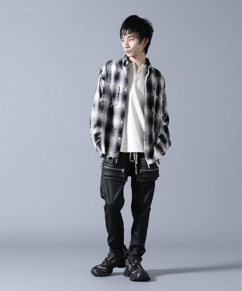 DANKE SCHON（ダンケシェーン）の「DankeSchon/ダンケシェーン/DAMAGE OMBRE CHECK L/S SHIRTS（シャツ/ブラウス・メンズ・ブラック/ブラウン・M/L）」の8枚目の写真