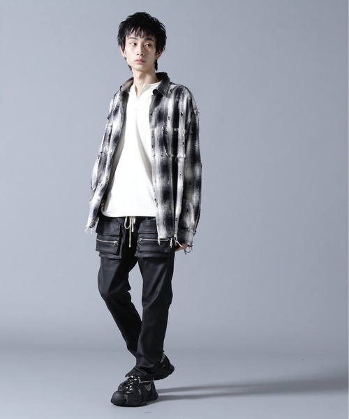 DANKE SCHON（ダンケシェーン）の「DankeSchon/ダンケシェーン/DAMAGE OMBRE CHECK L/S SHIRTS（シャツ/ブラウス・メンズ・ブラック/ブラウン・M/L）」の10枚目の写真
