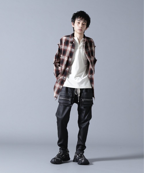 DANKE SCHON（ダンケシェーン）の「DankeSchon/ダンケシェーン/DAMAGE OMBRE CHECK L/S SHIRTS（シャツ/ブラウス・メンズ・ブラック/ブラウン・M/L）」の13枚目の写真