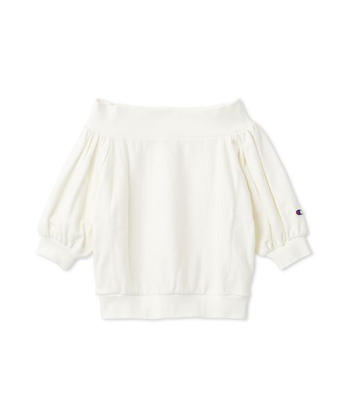 FRAY I.D（フレイアイディー）の「【FRAY I.D｜Champion】パフスリーブオフショルスウェット（スウェット・レディース・オフホワイト/ピンク/ネイビー・F）」の20枚目の写真