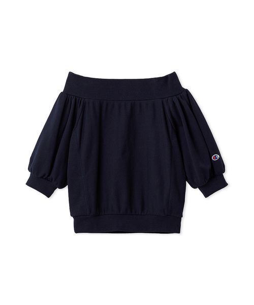 FRAY I.D(フレイアイディー)の「【FRAY I.D|Champion】パフスリーブオフショルスウェット(スウェット・レディース・オフホワイト/ピンク/ネイビー・F)」の21枚目の写真