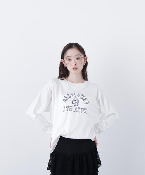 N.（N. Natural Beauty Basic）（エヌエヌナチュラルビューティーベーシック）の「カレッジロゴロンT（Tシャツ/カットソー・レディース・ライトブルー/オフホワイト/ネイビー・ﾌﾘ-）」の17枚目の写真