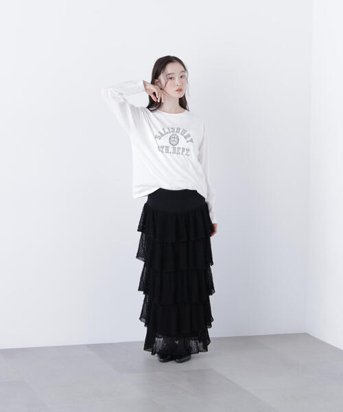 N.（N. Natural Beauty Basic）（エヌエヌナチュラルビューティーベーシック）の「カレッジロゴロンT（Tシャツ/カットソー・レディース・ライトブルー/オフホワイト/ネイビー・ﾌﾘ-）」の19枚目の写真