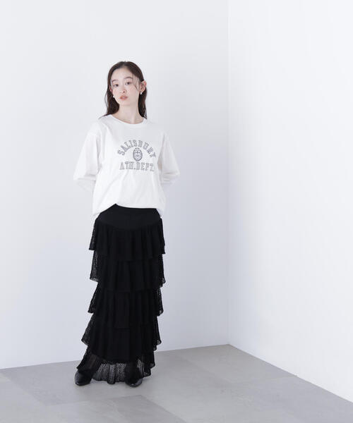N.（N. Natural Beauty Basic）（エヌエヌナチュラルビューティーベーシック）の「カレッジロゴロンT（Tシャツ/カットソー・レディース・ライトブルー/オフホワイト/ネイビー・ﾌﾘ-）」の21枚目の写真