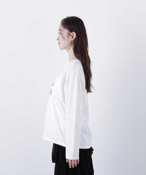 N.（N. Natural Beauty Basic）（エヌエヌナチュラルビューティーベーシック）の「カレッジロゴロンT（Tシャツ/カットソー・レディース・ライトブルー/オフホワイト/ネイビー・ﾌﾘ-）」の14枚目の写真