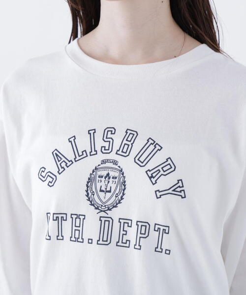 N.（N. Natural Beauty Basic）（エヌエヌナチュラルビューティーベーシック）の「カレッジロゴロンT（Tシャツ/カットソー・レディース・ライトブルー/オフホワイト/ネイビー・ﾌﾘ-）」の12枚目の写真