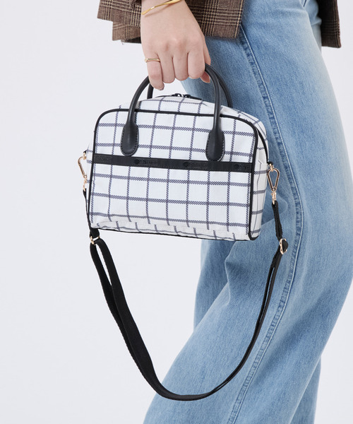 LeSportsac(レスポートサック)の「SQUARE TH CROSSBODY アップタウンモノチェック/ブラック(ショルダーバッグ・レディース・ホワイト・FREE)」の2枚目の写真