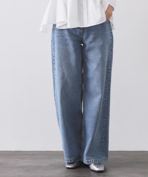 OPAQUE.CLIP（オペークドットクリップ）の「ストレートデニムパンツ【洗濯機OK】《S～LL》（デニムパンツ・レディース・ブルー/ブルー系その他・42/40/38/36）」の22枚目の写真