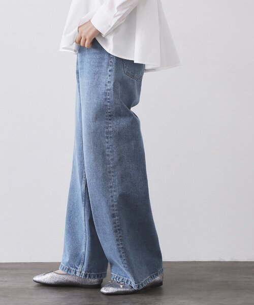 OPAQUE.CLIP（オペークドットクリップ）の「ストレートデニムパンツ【洗濯機OK】《S～LL》（デニムパンツ・レディース・ブルー/ブルー系その他・42/40/38/36）」の21枚目の写真