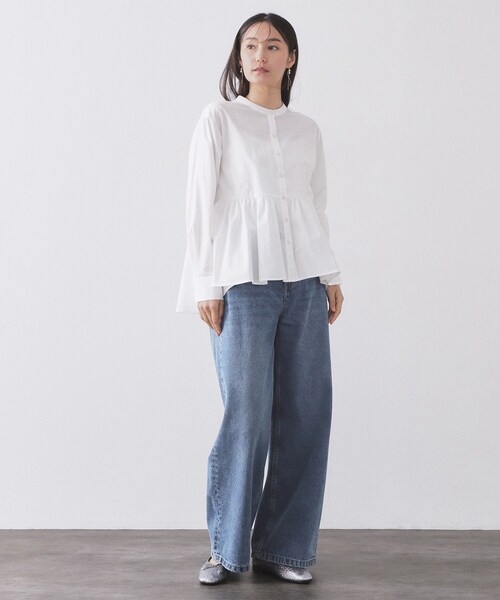 OPAQUE.CLIP（オペークドットクリップ）の「ストレートデニムパンツ【洗濯機OK】《S～LL》（デニムパンツ・レディース・ブルー/ブルー系その他・42/40/38/36）」の20枚目の写真