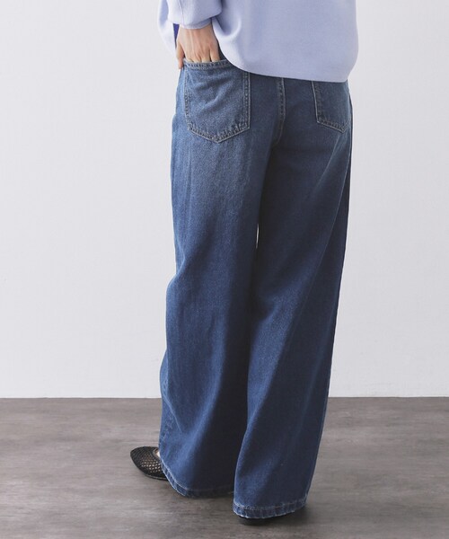 OPAQUE.CLIP（オペークドットクリップ）の「ストレートデニムパンツ【洗濯機OK】《S～LL》（デニムパンツ・レディース・ブルー/ブルー系その他・42/40/38/36）」の16枚目の写真