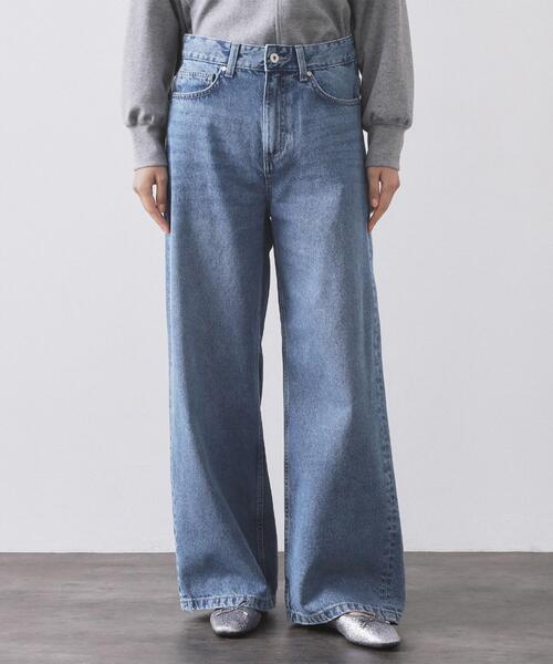 OPAQUE.CLIP（オペークドットクリップ）の「ストレートデニムパンツ【洗濯機OK】《S～LL》（デニムパンツ・レディース・ブルー/ブルー系その他・42/40/38/36）」の12枚目の写真