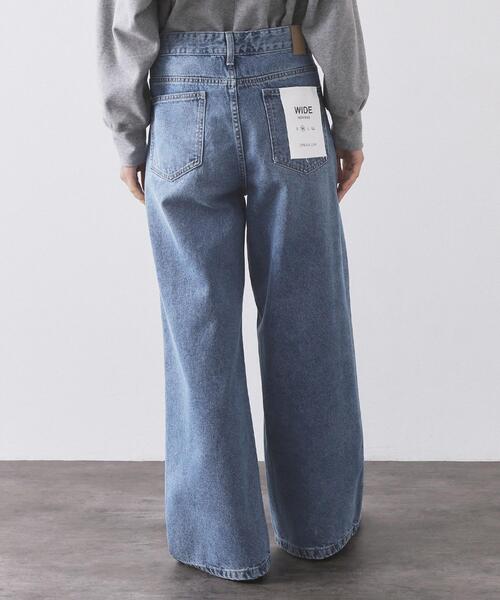 OPAQUE.CLIP（オペークドットクリップ）の「ストレートデニムパンツ【洗濯機OK】《S～LL》（デニムパンツ・レディース・ブルー/ブルー系その他・42/40/38/36）」の10枚目の写真