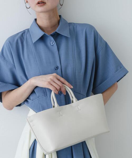 SENSE OF PLACE by URBAN RESEARCH（センスオブプレイスバイアーバンリサーチ）の「ボックストートバッグ（トートバッグ・レディース・ライトブルー/アイボリー/ブラック・ONE）」の6枚目の写真