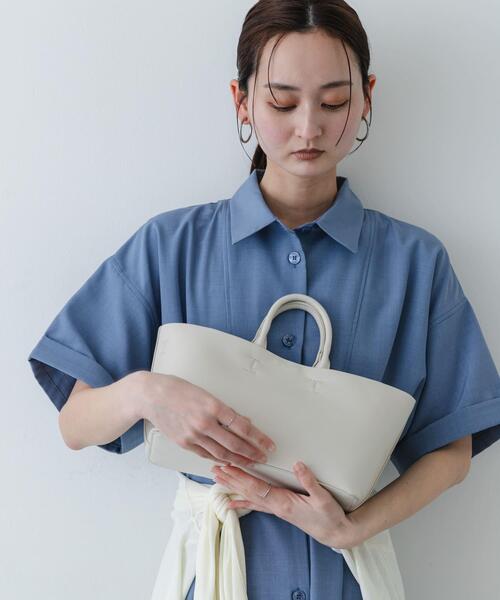 SENSE OF PLACE by URBAN RESEARCH（センスオブプレイスバイアーバンリサーチ）の「ボックストートバッグ（トートバッグ・レディース・ライトブルー/アイボリー/ブラック・ONE）」の7枚目の写真