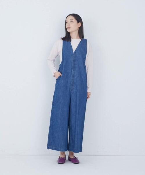 ADIEU TRISTESSE(アデュートリステス)の「ライトオンスデニムサロペット(サロペット/オーバーオール・レディース・ライトインディゴブルー/インディゴブルー・38)」の12枚目の写真