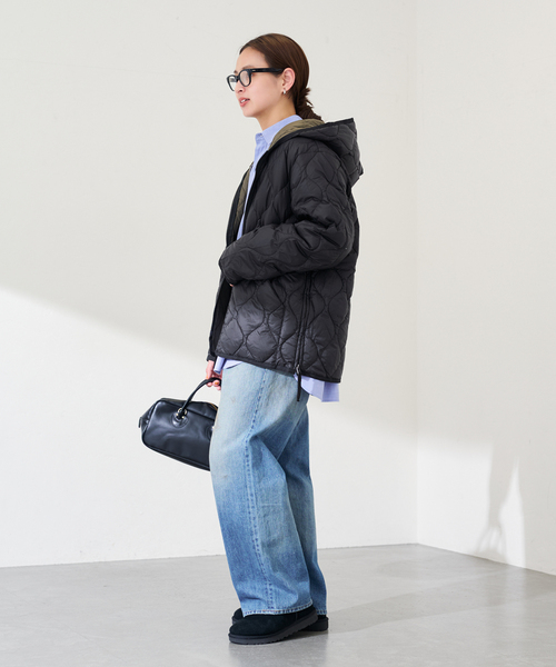 FRAMeWORK（フレームワーク）の「TAION/タイオン MILITARY HOOD WZIP ダウンジャケット（ダウンジャケット/コート・レディース・ブラック/カーキ・FREE）」の19枚目の写真