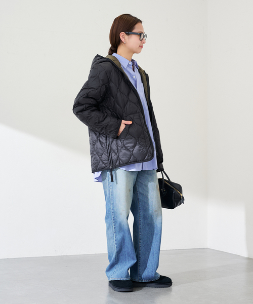 FRAMeWORK（フレームワーク）の「TAION/タイオン MILITARY HOOD WZIP ダウンジャケット（ダウンジャケット/コート・レディース・ブラック/カーキ・FREE）」の20枚目の写真