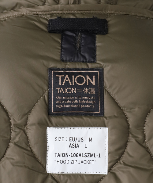 FRAMeWORK（フレームワーク）の「TAION/タイオン MILITARY HOOD WZIP ダウンジャケット（ダウンジャケット/コート・レディース・ブラック/カーキ・FREE）」の9枚目の写真