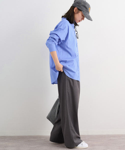 JOURNAL STANDARD relume（ジャーナルスタンダード　レリューム）の「《WEB限定追加》バイオウォッシュオーバーサイズシャツ（シャツ/ブラウス・レディース・ブルー系その他/ホワイト・FREE）」の11枚目の写真
