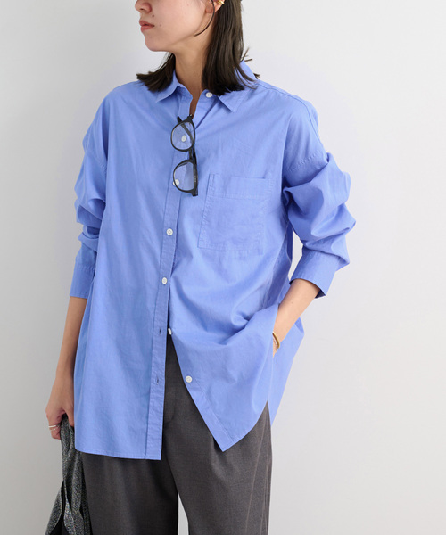 JOURNAL STANDARD relume（ジャーナルスタンダード　レリューム）の「《WEB限定追加》バイオウォッシュオーバーサイズシャツ（シャツ/ブラウス・レディース・ブルー系その他/ホワイト・FREE）」の13枚目の写真