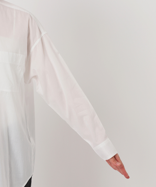 JOURNAL STANDARD relume（ジャーナルスタンダード　レリューム）の「《WEB限定追加》バイオウォッシュオーバーサイズシャツ（シャツ/ブラウス・レディース・ブルー系その他/ホワイト・FREE）」の21枚目の写真