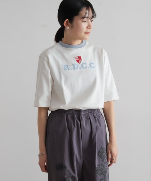Blanc Bleu Minuit(ブランブルーミニュイ)の「ミニ裏毛ワッペン付き 6分袖プルオーバー(Tシャツ/カットソー・レディース・グレー/ホワイト・FREE)」の7枚目の写真
