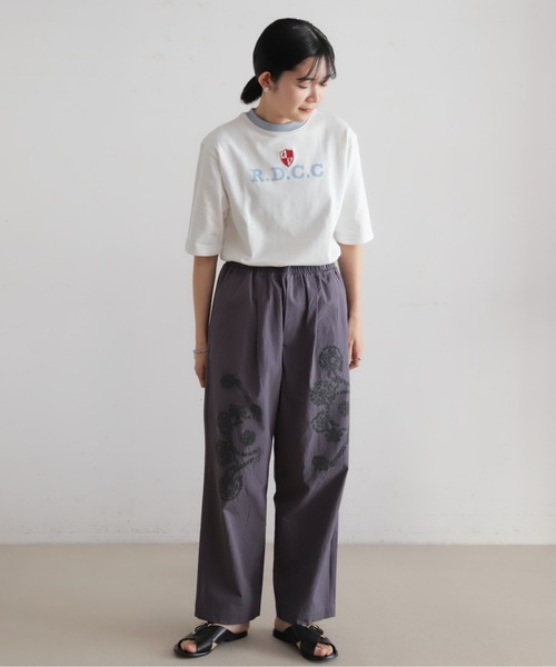 Blanc Bleu Minuit(ブランブルーミニュイ)の「ミニ裏毛ワッペン付き 6分袖プルオーバー(Tシャツ/カットソー・レディース・グレー/ホワイト・FREE)」の8枚目の写真