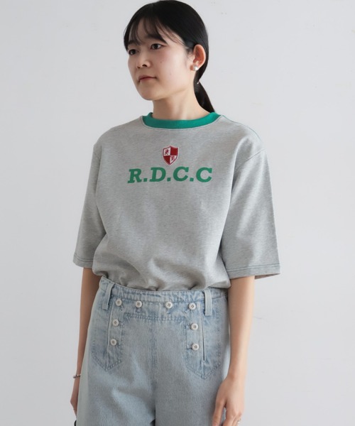 Blanc Bleu Minuit(ブランブルーミニュイ)の「ミニ裏毛ワッペン付き 6分袖プルオーバー(Tシャツ/カットソー・レディース・グレー/ホワイト・FREE)」の14枚目の写真